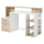 Scrivania da Ufficio Porta PC 137x55x92 cm in Legno MDF Legno Naturale e Bianco