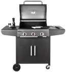 Barbecue a Gas GPL 3 Fuochi Qlima OKG103 Nero