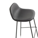 Set 2 Sgabelli 42x43x91,5 cm in Similpelle Nero