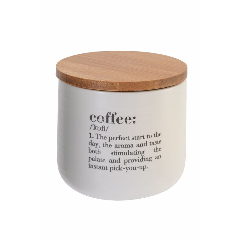 Barattolo Caffè Double Face 500 ml in New Bone China VdE Tivoli 1996 Bianco