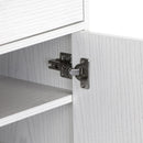 Mobiletto Multiuso 63x95x33 cm in Legno Melaminico Rovere Sbiancato