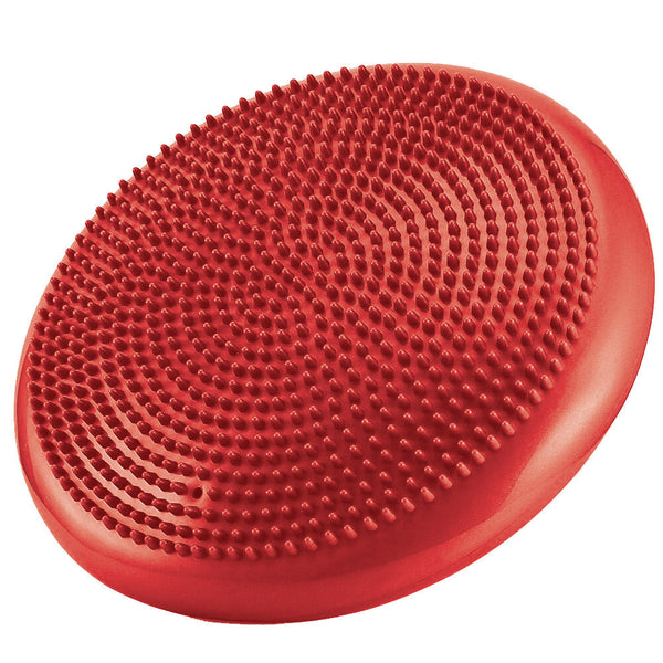 Cuscino Propiocettivo Gonfiabile per Palestra Yoga Pilates Ø33x10 cm con Pompa Rosso acquista