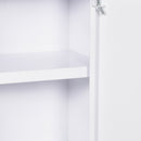 Armadietto Medicinali a 3 Ripiani 40x15x53,5 cm con Serratura e 2 Chiavi in Acciaio Bianco  