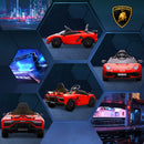 Macchina Elettrica per Bambini 12V con Licenza Lamborghini Aventador SVJ Roadster Rosso
