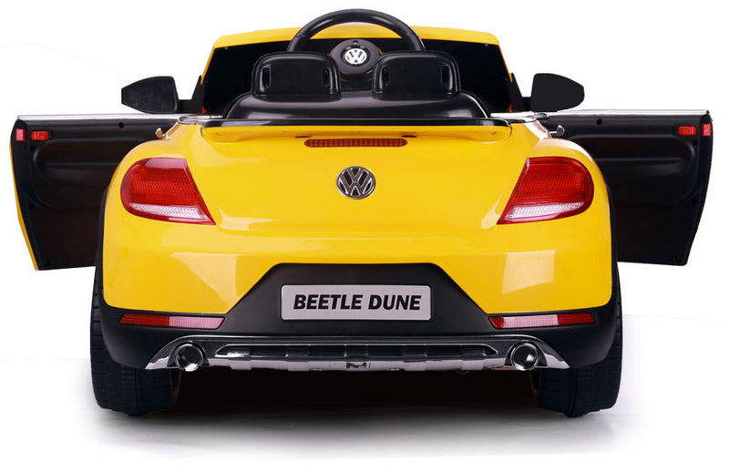 Macchina Elettrica per Bambini 12V con Licenza Volkswagen Maggiolino Gialla