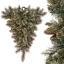 Albero di Natale Artificiale Rovesciato 150 cm 737 Rami Abete Verde Oro