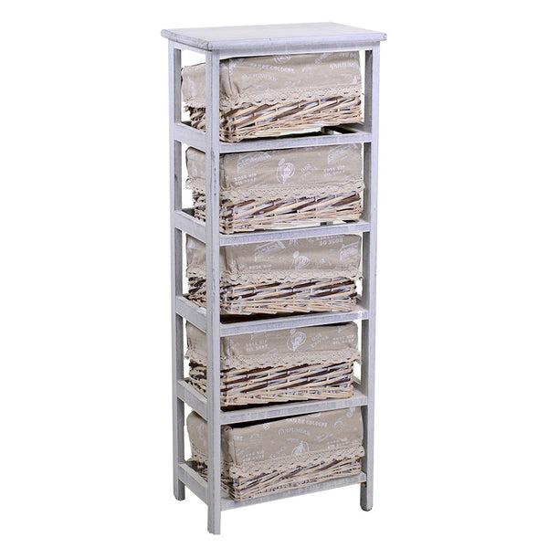 online Cassettiera 5 Cassetti in Legno 40x28x104cm Federica