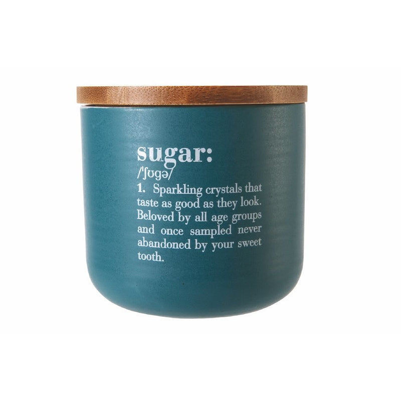 Barattolo Zucchero Double Face 500 ml in New Bone China VdE Tivoli 1996 Verde Petrolio