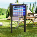 Lampada Antizanzare per Esterno a Energia Solare con 60 LED e Rete di Protezione Nero     