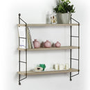 Mensola Neelix  con 3 ripiani rovere 60x15x68 cm rovere 