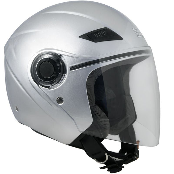 Casco Jet per Scooter Visiera Lunga CGM Caribe 131A Argento acquista