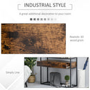 Consolle Fissa 100x35x76 cm in Metallo e Legno con Piano in Vetro 