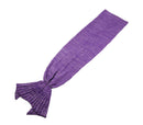 Coperta in Acrilico 180x100 cm Coda di Sirena Viola