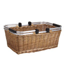 Cesta in vimini spesa gr cm 50x32xh20 con manici mobili - senza fodera