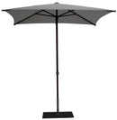 Ombrellone da Giardino 2x2 m Palo Ø38 mm in Alluminio Effetto Legno Tessuto Olefin Trend Wood Grigio