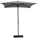 Ombrellone da Giardino 2x2 m Palo Ø38 mm in Alluminio Effetto Legno Tessuto Olefin Trend Wood Grigio