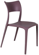 Set 4 Sedie da Giardino in Polipropilene Vandi Tortora