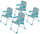 Set 4 Sedie Mare Spiaggine Pieghevoli per Bambini Soriani Oxford Unicorno