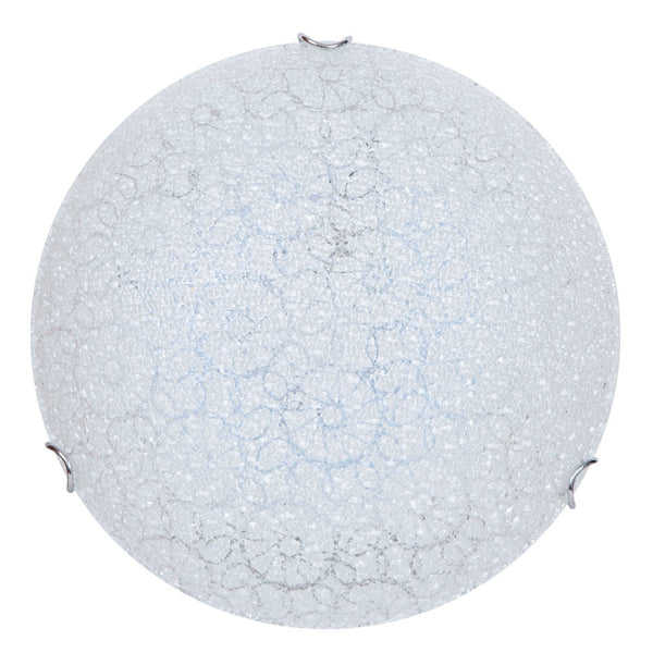 sconto Plafoniera 1xE27 Ganci Cromo Vetro Lastra Gran Ruota E-Energy Maia