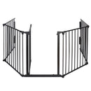 Cancello Cancelletto Protezione Camino Cani e Bambini Recinto Divisorio 3mt Nero