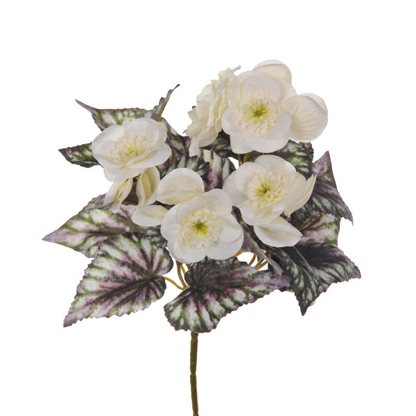 Set 6 Begonia Fiorita Artificiali Composta da 5 Fiori Altezza 28 cm sconto