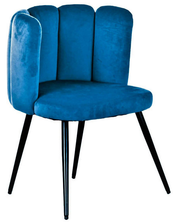 acquista Sedia Imbottita 57x51x77 cm in Velluto Ottanio