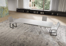 Tavolo Allungabile 160-264x90x74 cm Niket Bianco Frassino Gambe Bianche