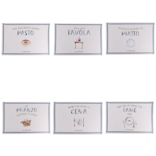 prezzo Set 6 Tovagliette 45x30 cm in Eva VdE Tivoli 1996 Le Travisate Bianco