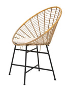 Sedia Panama Grid con Cuscino 72x56,5x88 cm in Ferro e Poliestere