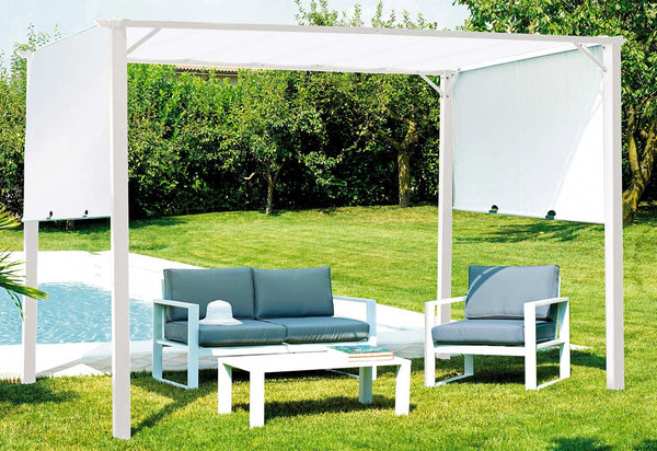 Pergola da Giardino in Ferro 3,5X2,5m Vorghini Chains Bianca acquista