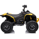Quad Elettrico per Bambini Licenza Can-Am Renegade 12V ATV Telecomando e Ammortizzatori Giallo  