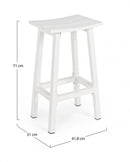 Sgabello Bar 41,8x31x71h cm Skipper Bianco