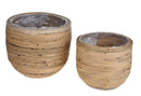Set 2 Cesti in Materiale Rattan Willow H 275 cm
