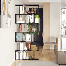 Libreria di Design in Legno Nero 80x24x191 cm 