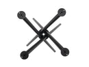Base per Tavolo da Giardino 50x50x74 cm 4 Gambe in Acciaio Nero