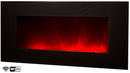 Camino Elettrico da Parete Wifi Effetto Fiamma 2000W CheminArte Volcano XXL Nero