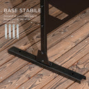 Separé Frangivista a 3 Ante Verticali 122x45x198 cm in Acciaio con Motivo a Foglia di Banana Nero      