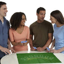 Tappeto copritavolo Black Jack 60x90 cm panno verde per gioco del Poker