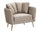 Poltrona Kiev 88x74x77 cm in Poliestere GREY/Oro