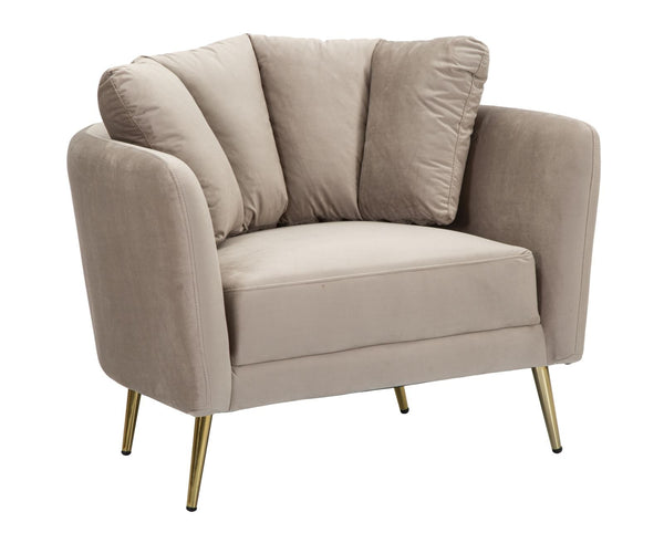 prezzo Poltrona Kiev 88x74x77 cm in Poliestere GREY/Oro