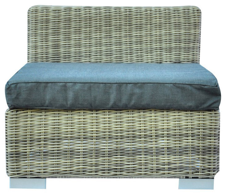 Poltrona da Giardino in Wicker con Cuscini Vorghini Antigua