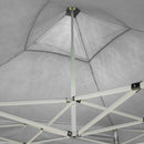 Gazebo Richiudibile Pieghevole 3x6m in Acciaio e PVC Impermeabile Bianco