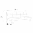 Divano Letto 165x70x67 cm in Similpelle Nero