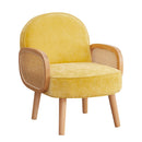 Poltroncina da Camera 66x81x84 cm Doris in Tessuto Ocra