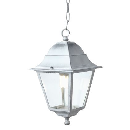 Lampada Sospesa Colore Bianco e Argento per Esterno Linea Old Sovil