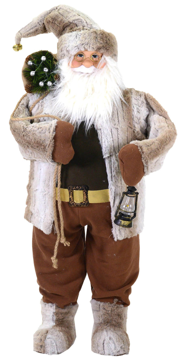 Pupazzo Babbo Natale H97 cm Marrone online
