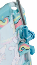 Set 2 Sedie Mare Spiaggine Pieghevoli per Bambini con Ombrello Soriani Oxford Unicorno