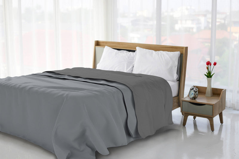 Lenzuolo Sopra in Tinta Unita Fumo