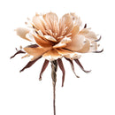 Set 2 Fiori di Ninfea Artificiali Altezza 108 cm Beige