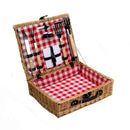 Cestino Pic-nic in vimini campagna con accessori barbeque cm 50x40xh14